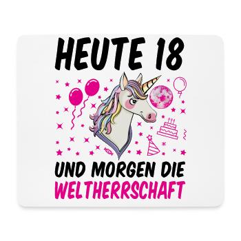 18 Geburtstag Mädchen Geschenk lustig 18. Ehrentag - Mousepad (Querformat) - Weiß - Vorne