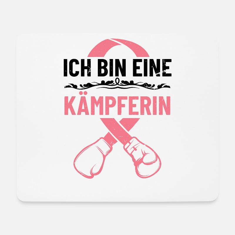 Ich Bin Eine Kämpferin Krebs Besiegt Chemotherapie - Mousepad (Querformat) - Weiß