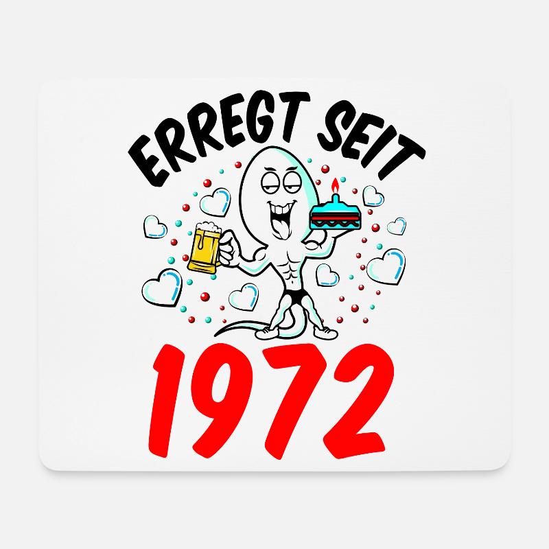 Vor 50 Jahren war ich mal der Schnellste 50 Jahre - Mousepad (Querformat) - Weiß