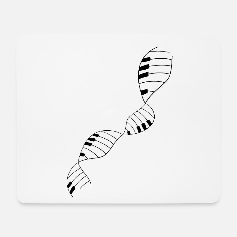 Klavier Klaviertasten DNA Piano Musiker Design - Mousepad (Querformat) - Weiß