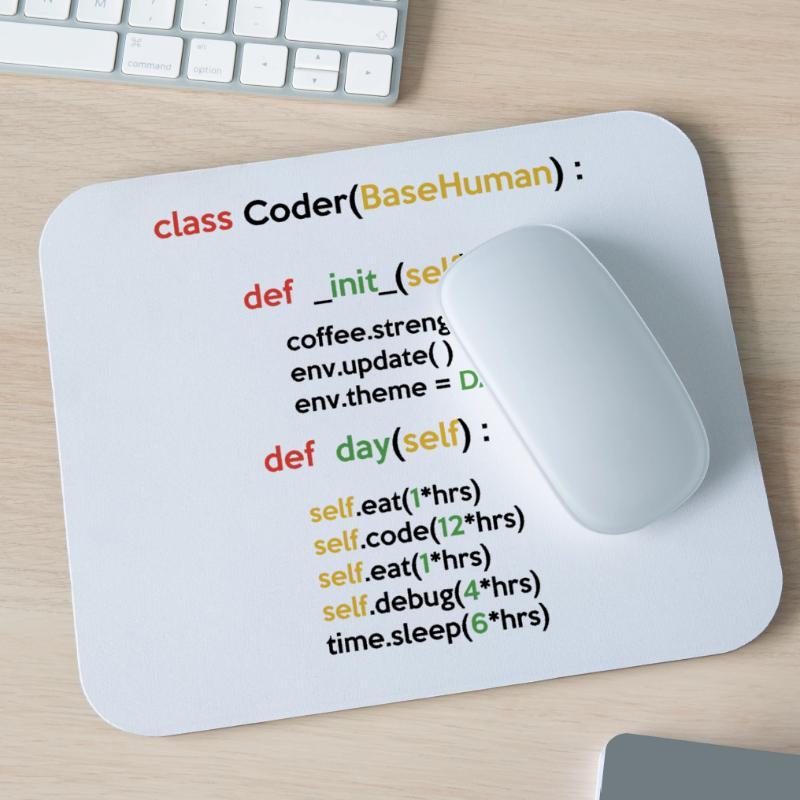 Class Coder Base Human Programming Coder Computer Mousepad (Querformat)