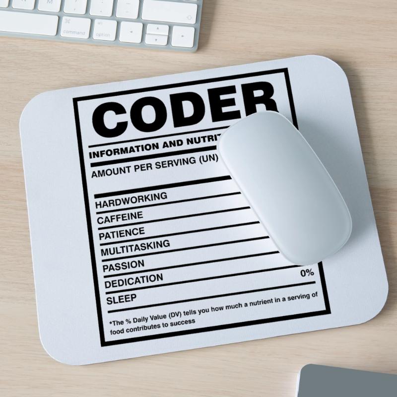 Coder Nutritional Facts Coder Programmer Computer Mousepad (Querformat)