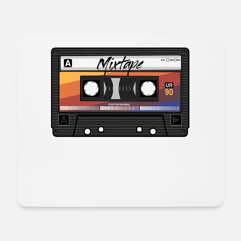 Mixtape Kassette 90er Party 80er Jahre Retro Tape - Mousepad (Querformat) - Weiß
