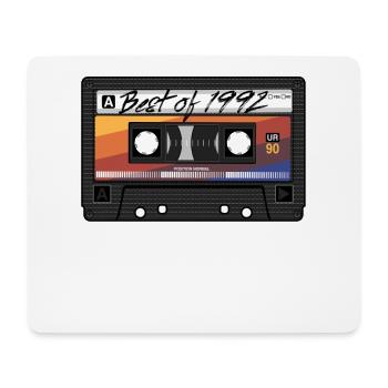 Best Of 1992 Mixtape Kassette 90er Jahre Party Mix - Mousepad (Querformat) - Weiß - Vorne