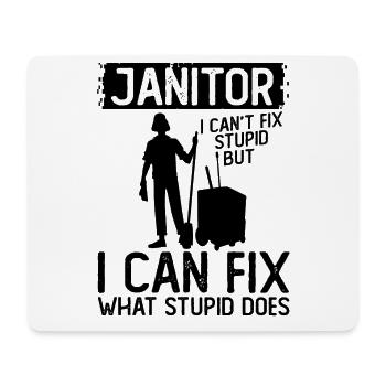 Caretaker Can Repair What Stupid Cleaning - Mouse Pad (horizontal) - white - Front