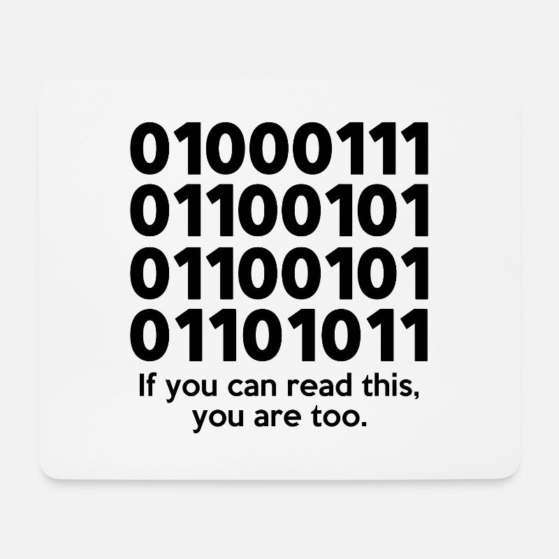 If You Can Read This Coder Programmer Comupter Dev - Mousepad (Querformat) - Weiß
