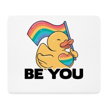 Be You Gay Pride Lgbtq Rainbow Transgender Bisexua - Mousepad (Querformat) - Weiß - Vorne
