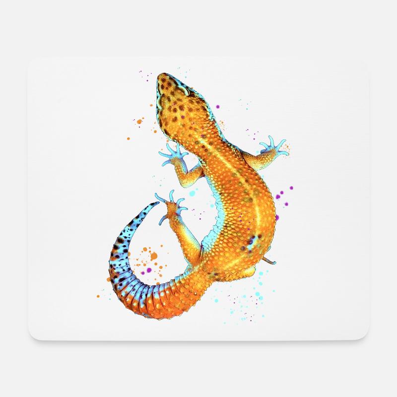 Leopard Gecko Reptile Keeper Aquarell Gecko Fan - Mousepad (Querformat) - Weiß