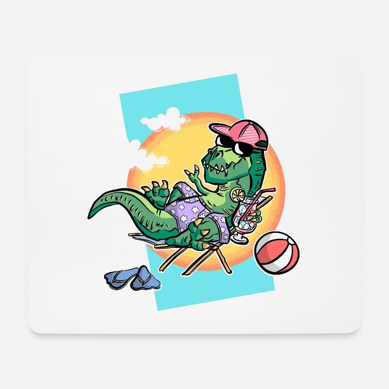 Rex sur la plage - Tapis de souris (format paysage) - blanc