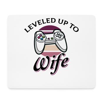 Leveled Up To Wife Video Game Player Gaming Gamer - Mousepad (Querformat) - Weiß - Vorne