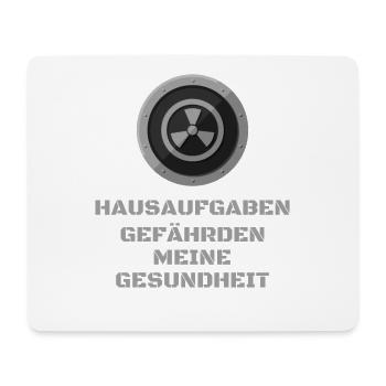 Hausaufgaben gefährden meine Gesundheit Schule - Mousepad (Querformat) - Weiß - Vorne