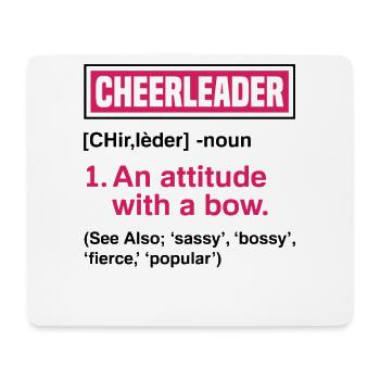 Cheerleader An Attitude With A Bow Cheerleader Che - Mousepad (Querformat) - Weiß - Vorne