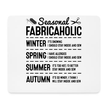 Seasonal Fabricaholic Winter Spring Knitting Sewin - Mousepad (Querformat) - Weiß - Vorne