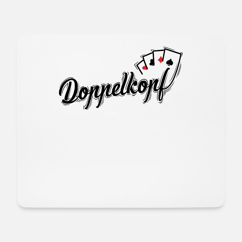 Doppelkopf Kartenspiel Doko Kartenspiel - Mousepad (Querformat) - Weiß