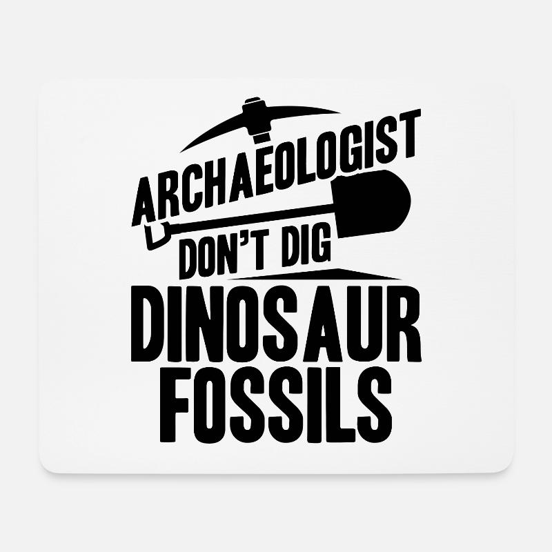 Archäologe Gräbt Dinosaurierfossilien Nicht - Mousepad (Querformat) - Weiß
