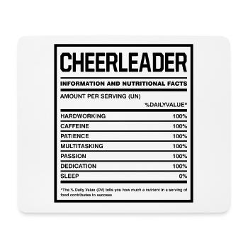 Cheerleader Nutritional Facts Cheerleading Cheerda - Mousepad (Querformat) - Weiß - Vorne