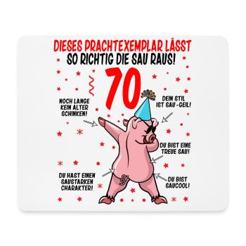 70 Geburtstag Geschenkidee Baujahr 1952 lustig - Mousepad (Querformat) - Weiß - Vorne