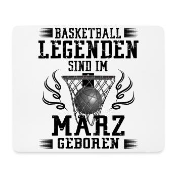 März Geburtstag Geschenk Basketball Basketballer - Mousepad (Querformat) - Weiß - Vorne