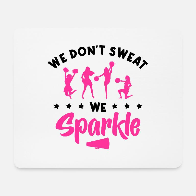 We Don't Sweat We Sparkle Cheerleader Cheerleading - Mousepad (Querformat) - Weiß