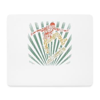 Skater Skateboarding Helm Skateboard - Mousepad (Querformat) - Weiß - Vorne