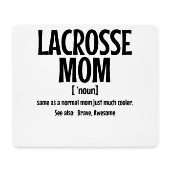 Lacrosse quote definition mom 1 voll BLK - Mousepad (Querformat) - Weiß - Vorne