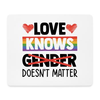 Love Knows Gender Doesn't Matter Lgbtq Diversity R - Mousepad (Querformat) - Weiß - Vorne