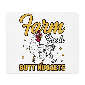 Farm Fresh Butt Nuggets Agriculteur Tractor Driver - Mousepad (Querformat) - Weiß - Vorne