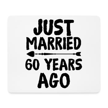 Just Married 60 Years Ago 60th Wedding Anniversary - Mousepad (Querformat) - Weiß - Vorne