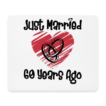 Just Married 60 Years Ago 60th Wedding Anniversary - Mousepad (Querformat) - Weiß - Vorne