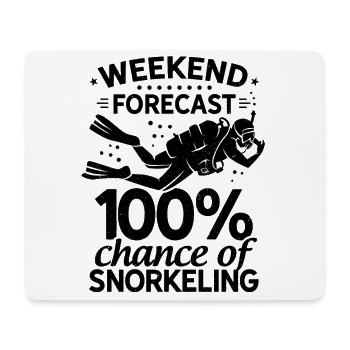 Weekend Forecast 100% Chance Of Snorkeling Diver D - Mousepad (Querformat) - Weiß - Vorne