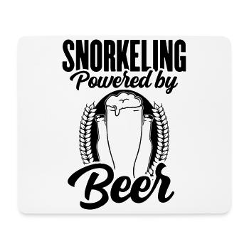 Snorkeling Powered By Beer Snorkel Scuba Diver Div - Mousepad (Querformat) - Weiß - Vorne