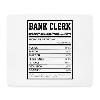 Bank Clerk Information And Nutritional Facts Bookk - Mousepad (Querformat) - Weiß - Vorne