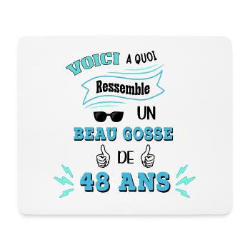 Idée De Cadeau Drôle Pour Les Beaux Gosses - Tapis de souris (format paysage) - blanc - Devant