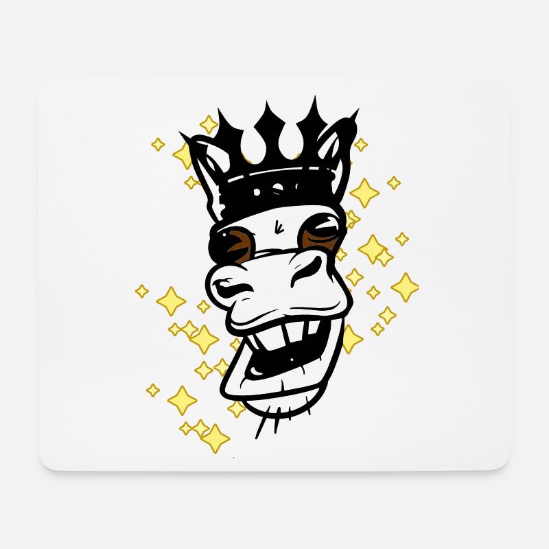 Märchenfigur Pferd Prinz König Reiter Reiterin - Mousepad (Querformat) - Weiß