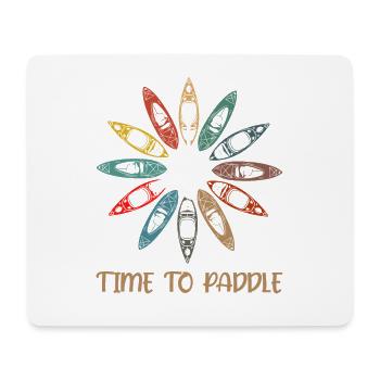 Time To Paddle Canoe Kayaking Rowing Rower Paddlin - Mousepad (Querformat) - Weiß - Vorne