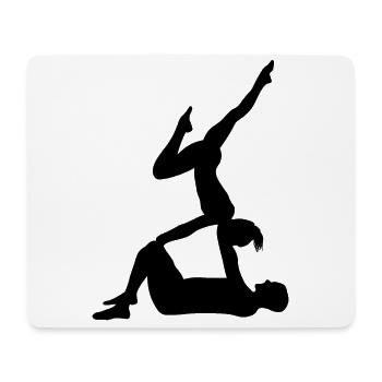 Retro Graphic Gymnast Gymnastics Acrobat Acrobatic - Mousepad (Querformat) - Weiß - Vorne