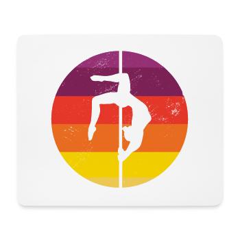 Retro Graphic Gymnast Gymnastics Acrobat Acrobatic - Mousepad (Querformat) - Weiß - Vorne