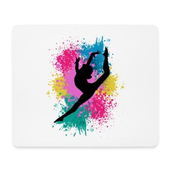 Retro Graphic Gymnast Gymnastics Acrobat Acrobatic - Mousepad (Querformat) - Weiß - Vorne