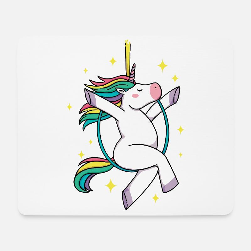 Unicorn Graphic Gymnast Gymnastics Acrobat Acrobat - Mousepad (Querformat) - Weiß