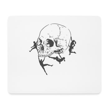 Knochenschädel Bouldern Klettern Fitness - Mousepad (Querformat) - Weiß - Vorne