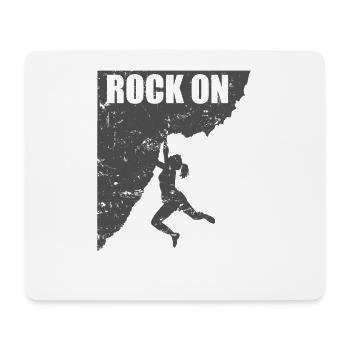 Rock on Hobby Klettern Bouldern Sport - Mousepad (Querformat) - Weiß - Vorne