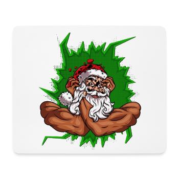 Weihnachtsmann mit Arme - Mousepad (Querformat) - Weiß - Vorne