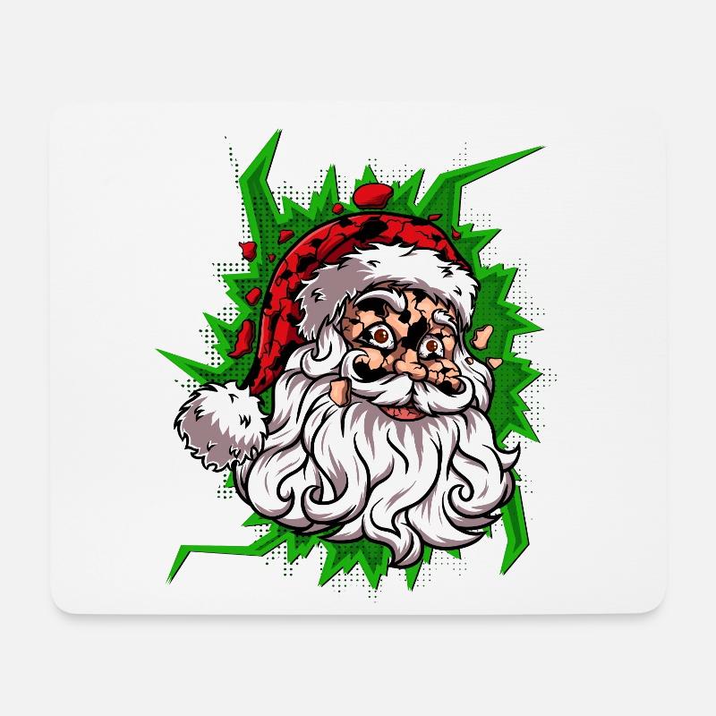 Weihnachtsmann frohe Weihnachten - Mousepad (Querformat) - Weiß