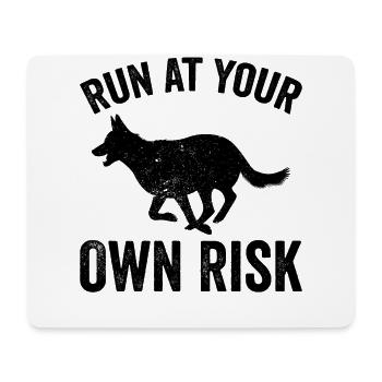 Police Officer Police Dog - Mouse Pad (horizontal) - white - Front