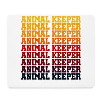 Retro Graphic Animal Keeper Zoo Keeper Animal Love - Mousepad (Querformat) - Weiß - Vorne