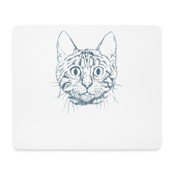Bengal Cat Race de chat domestique - Tapis de souris (format paysage) - blanc - Devant