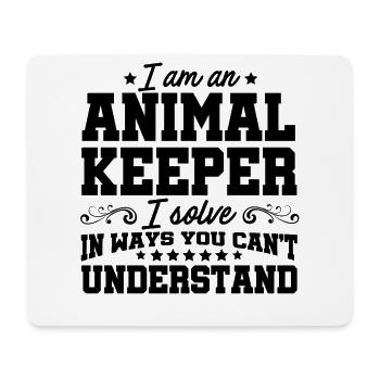 I'm An Animal Keeper I Solve Problems Zoo Keeper Z - Mousepad (Querformat) - Weiß - Vorne