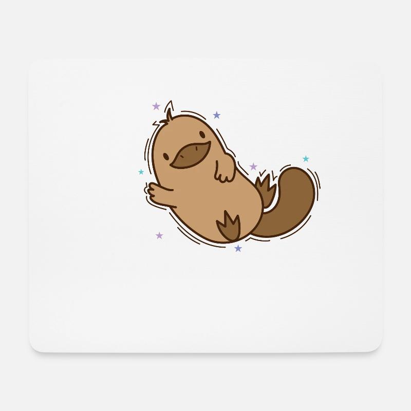 Schnabeltier chillt Outback Australien - Mousepad (Querformat) - Weiß