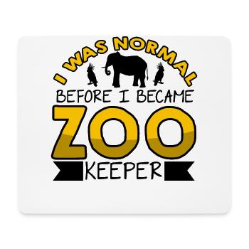 I Was Normal Before I Became Zoo Keeper Animal Lov - Mousepad (Querformat) - Weiß - Vorne
