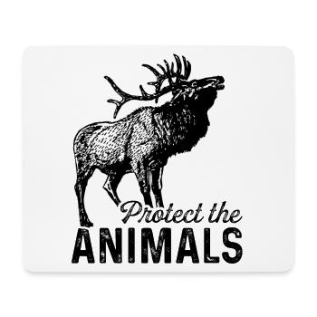 Protect The Animals Animal Lover Zoologist Zoo Kee - Mousepad (Querformat) - Weiß - Vorne